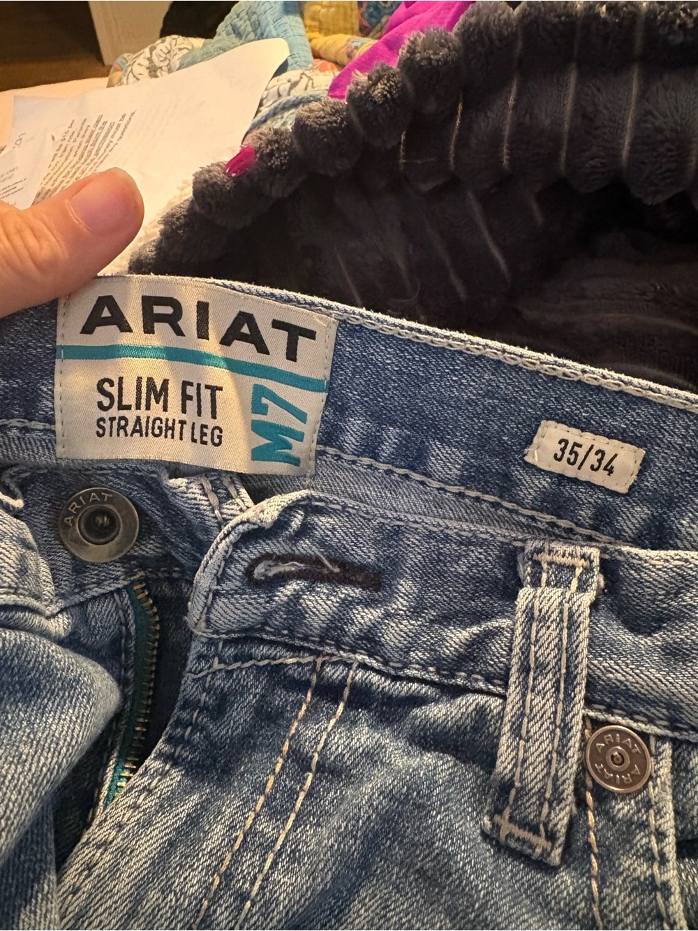 Ariat Light Blue Denim Jeans 35x34